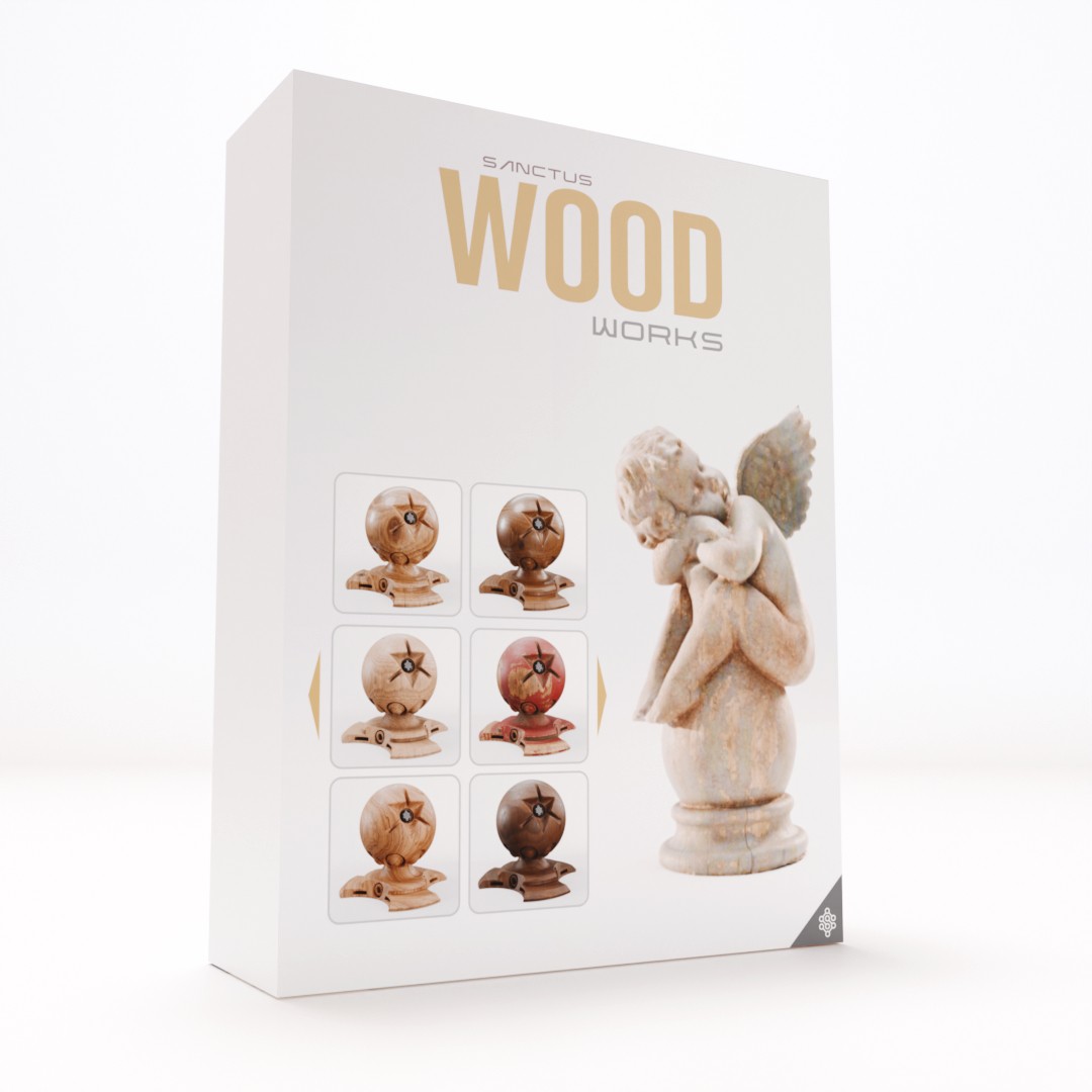 Sanctus Wood Works Product Box - Blender 3D procedural materials